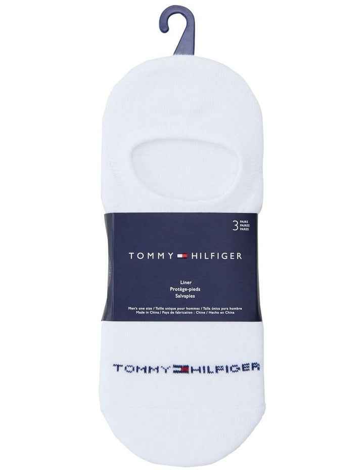 Logo Sneaker Liner Socks 3 Pack in White