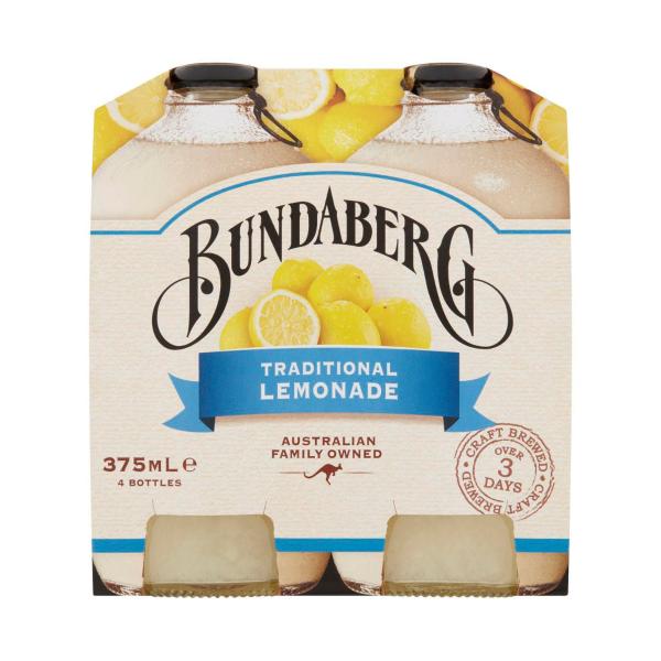 BUNDABERG CRAFT BREWED DRINK 4X375ML:LEMONADE:.:1.5 LITRE
