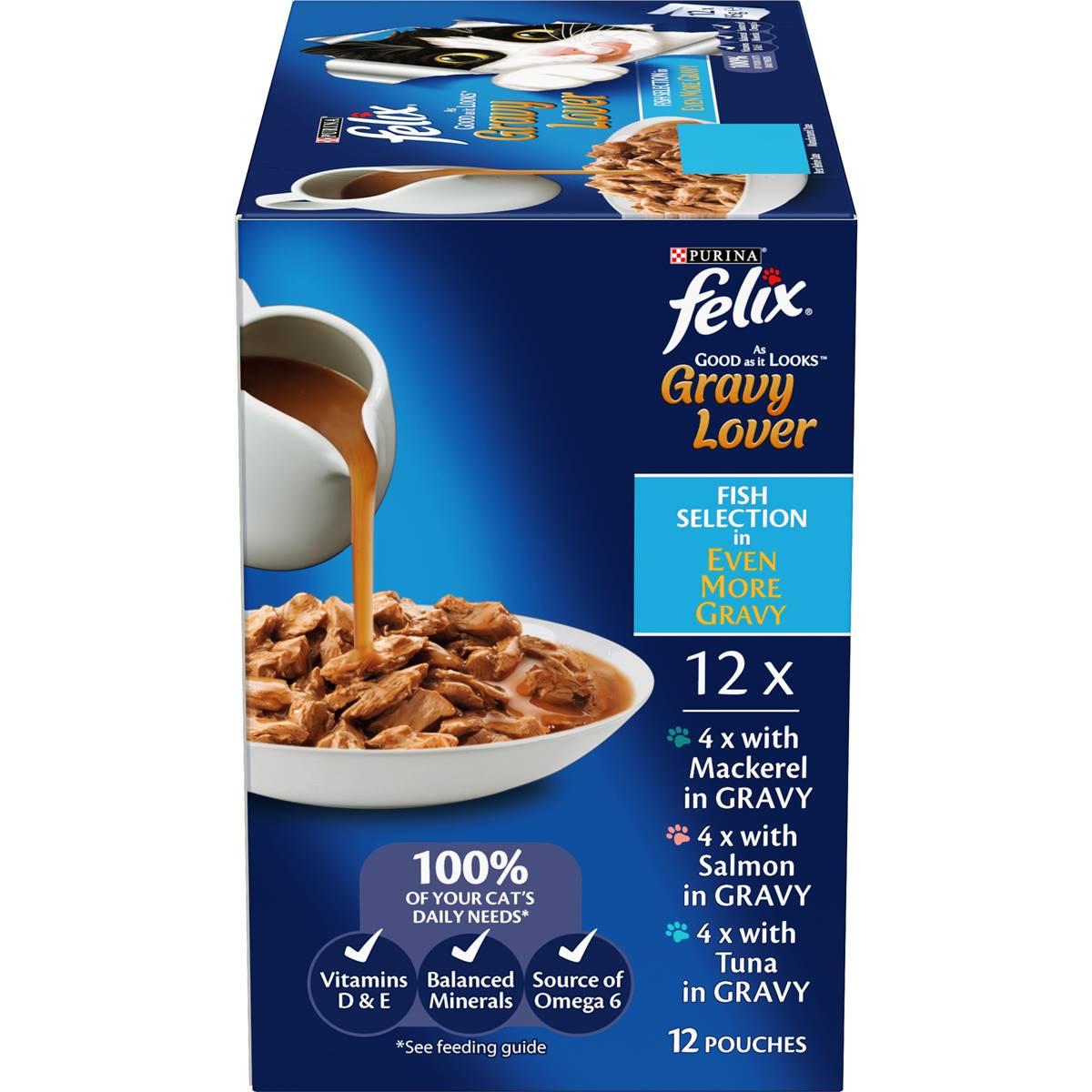 Felix Gravy Lover Fish Selection Cat Food 85g x 12 Pack