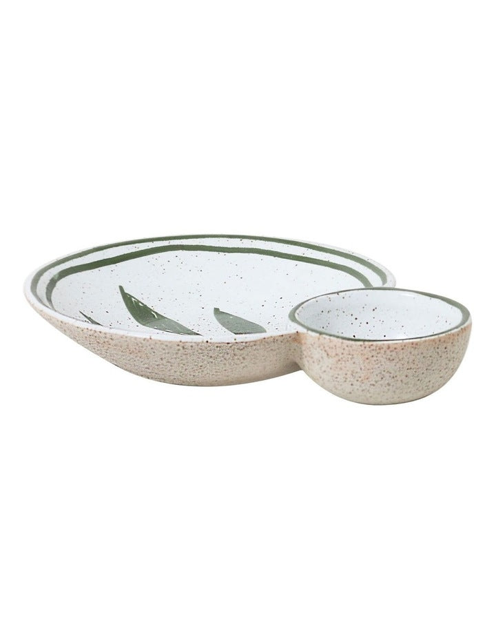 Mediterranean Story Bowl in Olive Handbrush