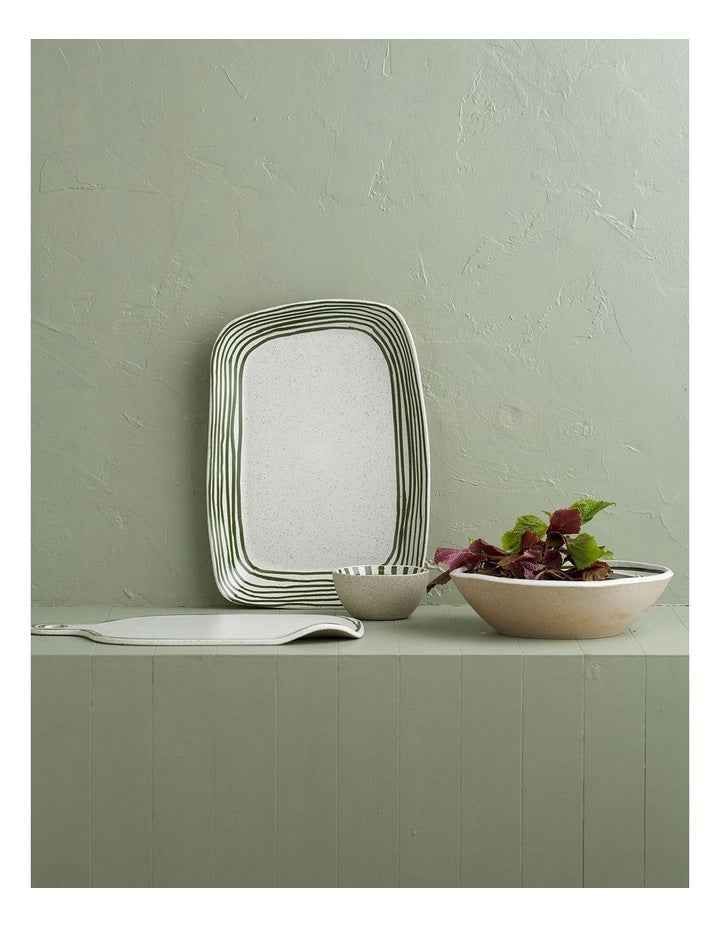 Mediterranean Story Cheeseboard in Olive Handbrush