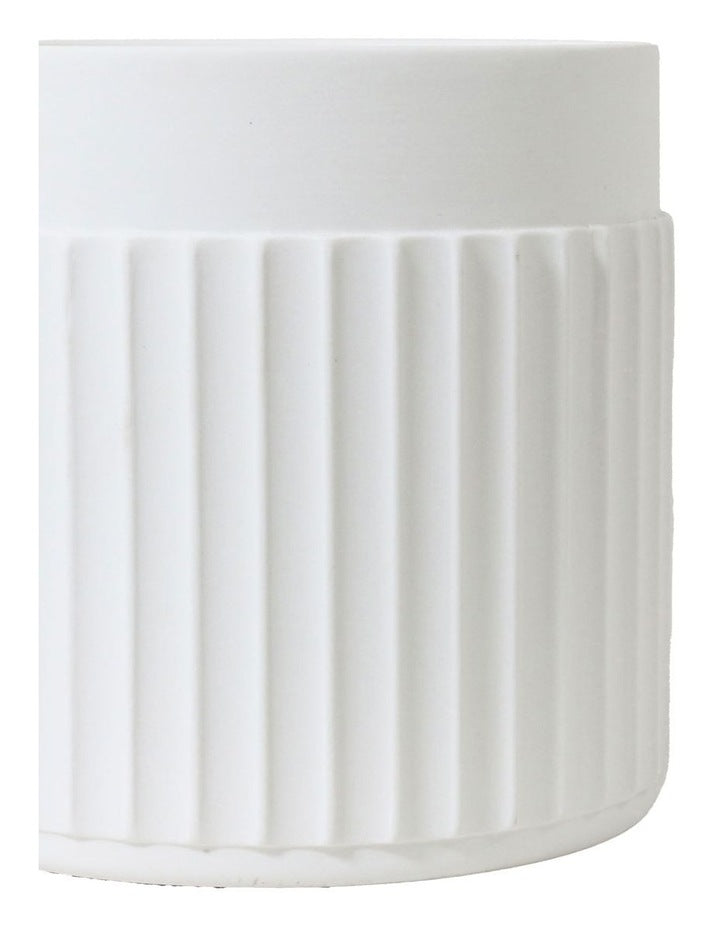 Lume Short Vase 16x16cm in White