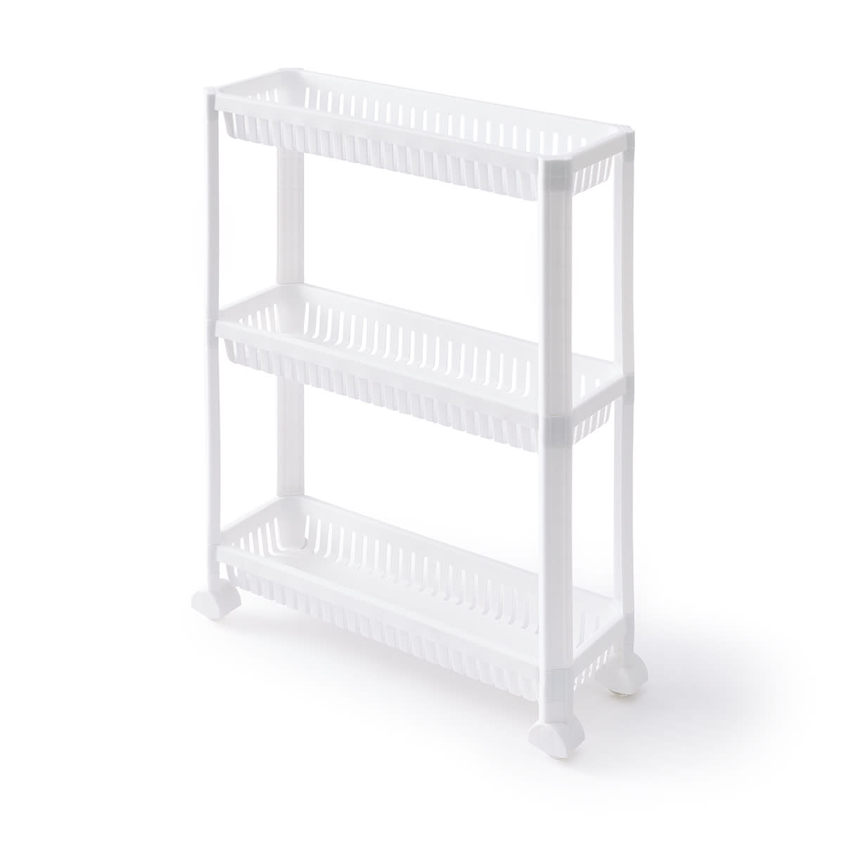 3 Tier Plastic Trolley - White
