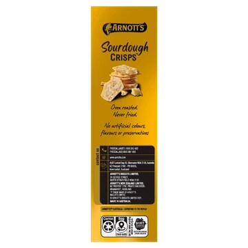 Arnott's Sourdough Crisps Cheddar & Roast Garlic Crackers 150g