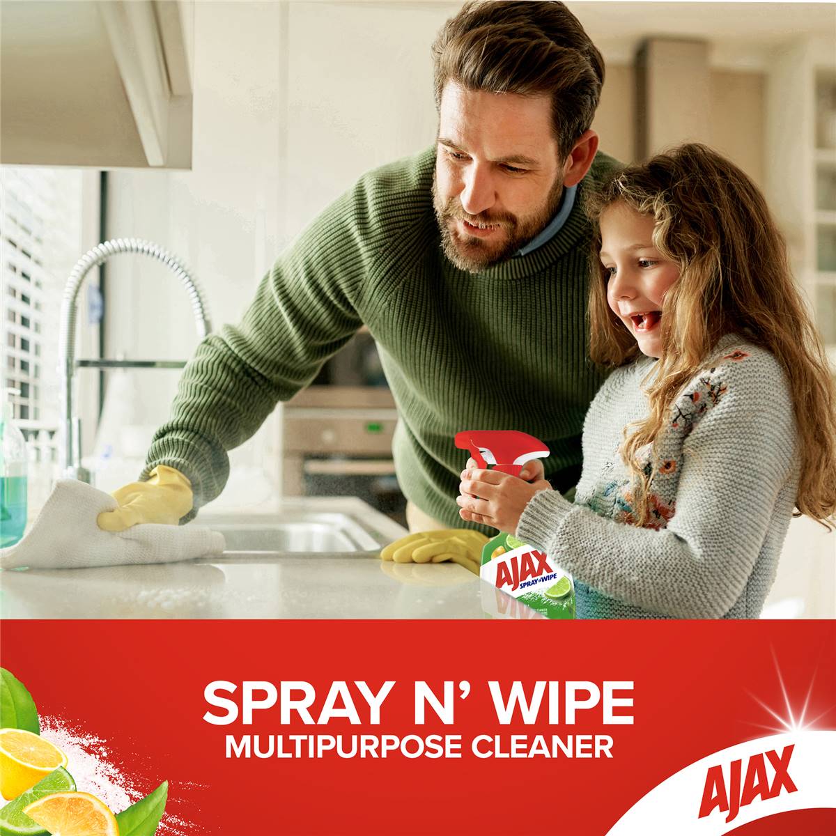 Ajax Spray & Wipe Multipurpose Baking Soda 500mL