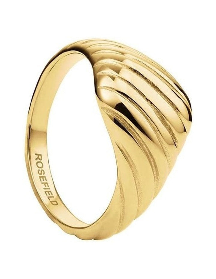 Ridged Ring in Gold-Tone