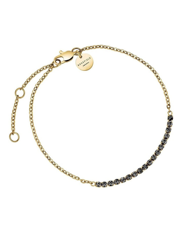 Graphite Gold-Tone Tennis Bracelet in Gold