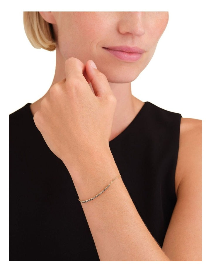 Graphite Gold-Tone Tennis Bracelet in Gold