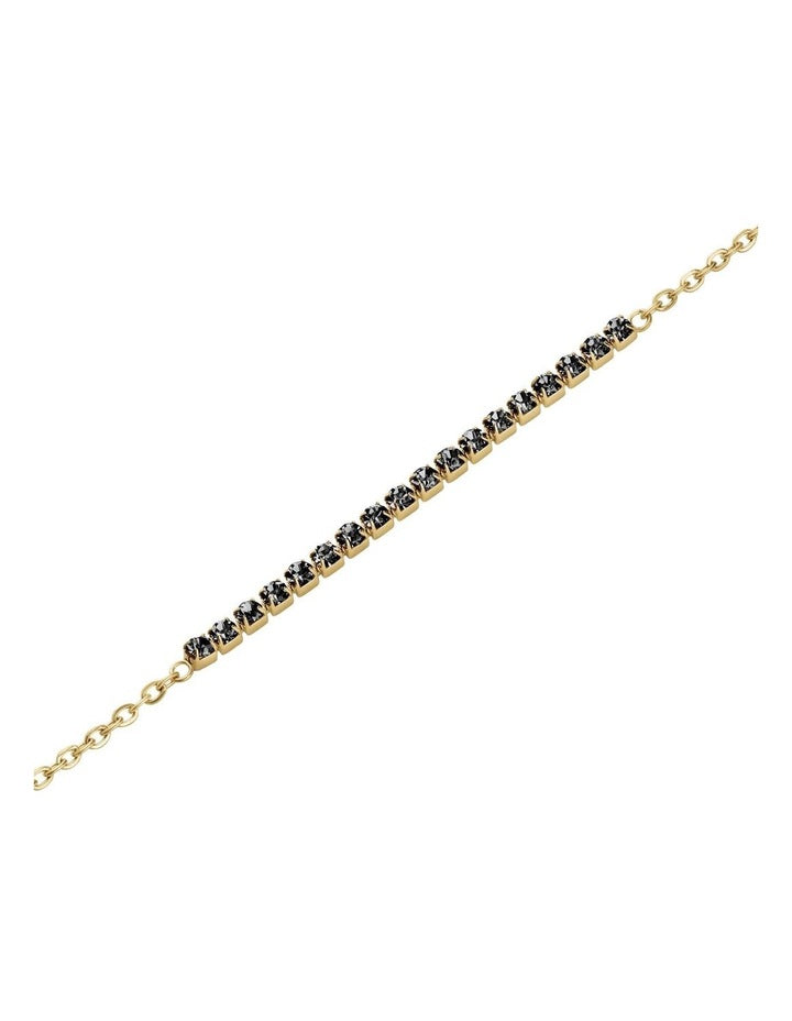 Graphite Gold-Tone Tennis Bracelet in Gold