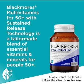 Blackmores Multivitamins For 50+ Release Tablets 60 pack