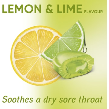 Nestle Soothers Throat Lozenges Liquid Centre Lemon Lime 10 pack