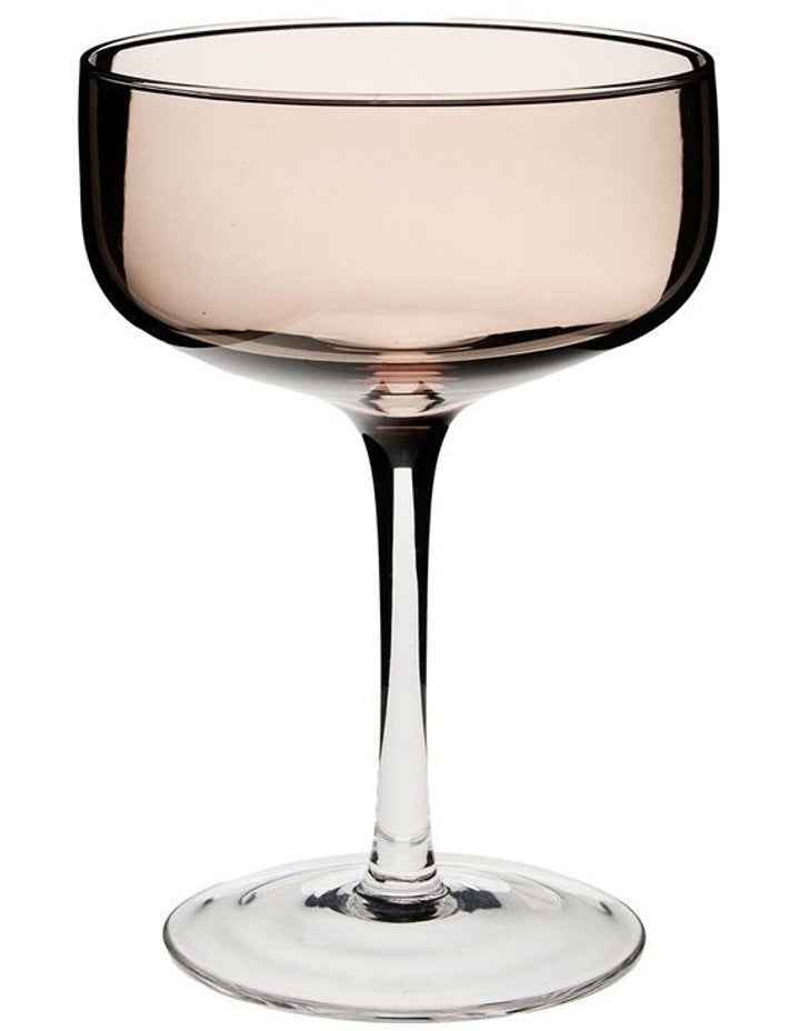 Mikkie Coupe Glass Set 4 Piece in Brown