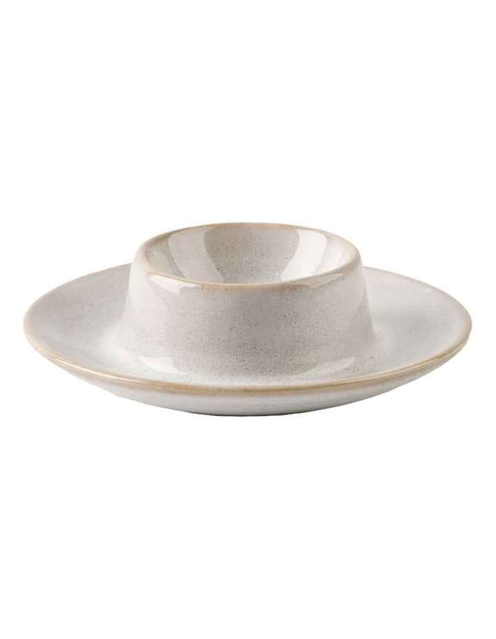 Bobbie Egg Cup Plate in White