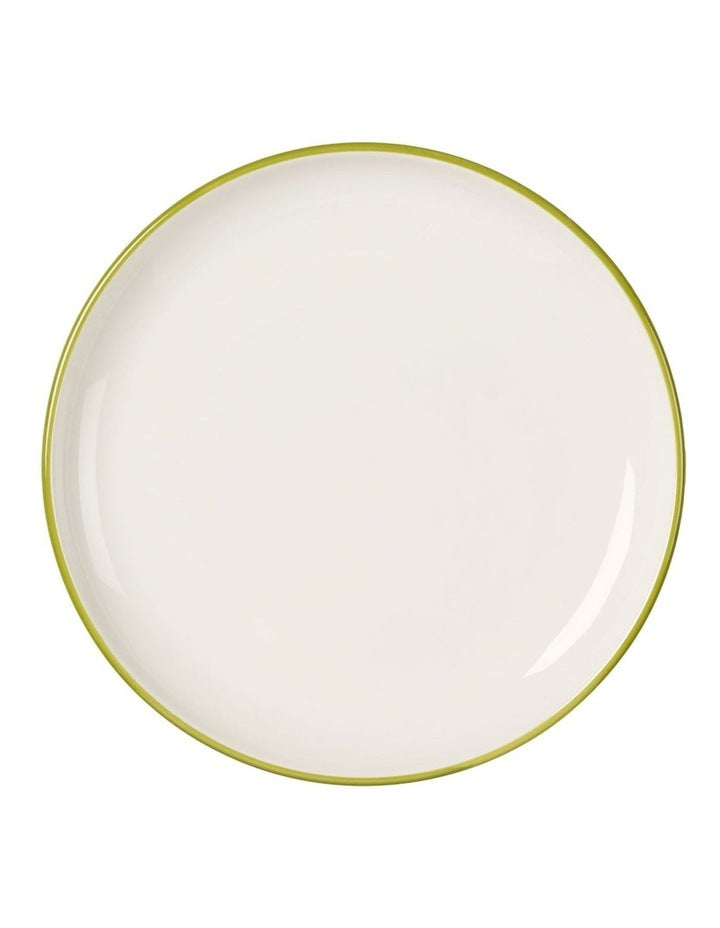 Sunnie Dinner Set 12 Pieces in Green Rim
