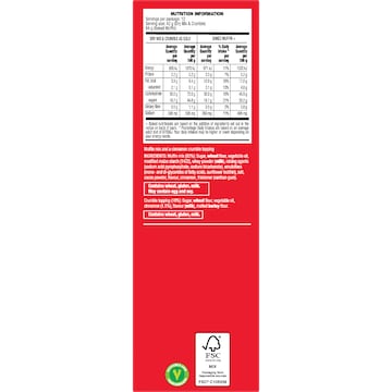 Betty Crocker Cinnamon Crumble Muffin Mix 500g