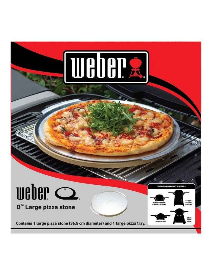 Q Large Pizza Stone And Tray 36.5cm 1500308 in Grey