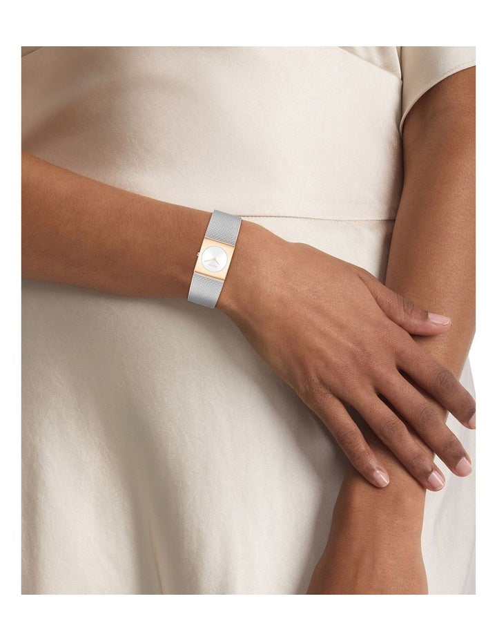 Pulse Rectangle Case Mesh Bracelet Watch in Multi