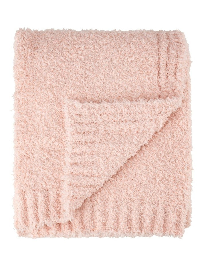 Marshmallow Soft Pique Blanket in Soft Rose