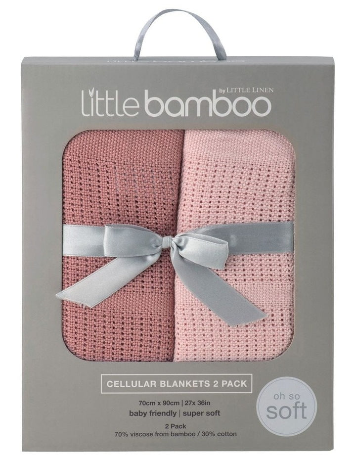 Cellular Blanket 2 Pack in Pink