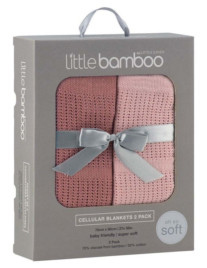 Cellular Blanket 2 Pack in Pink