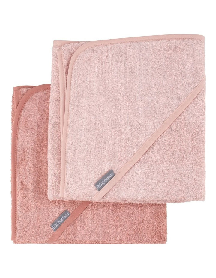 Hooded Towel 2 Pack in Dusty Rose