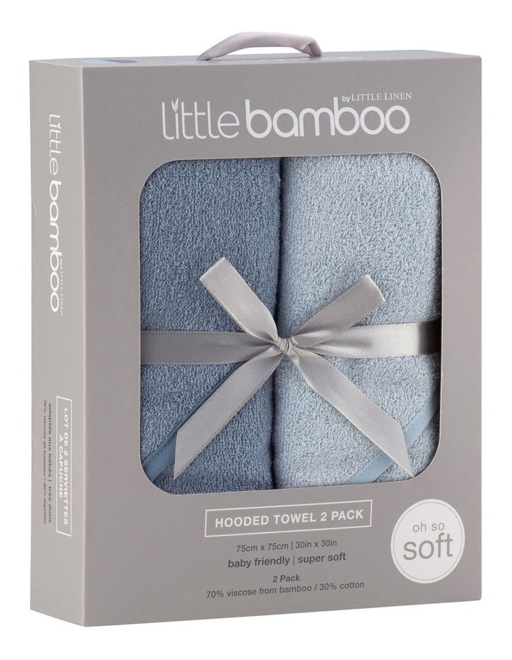 Hooded Towel 2 Pack in Retro Blue