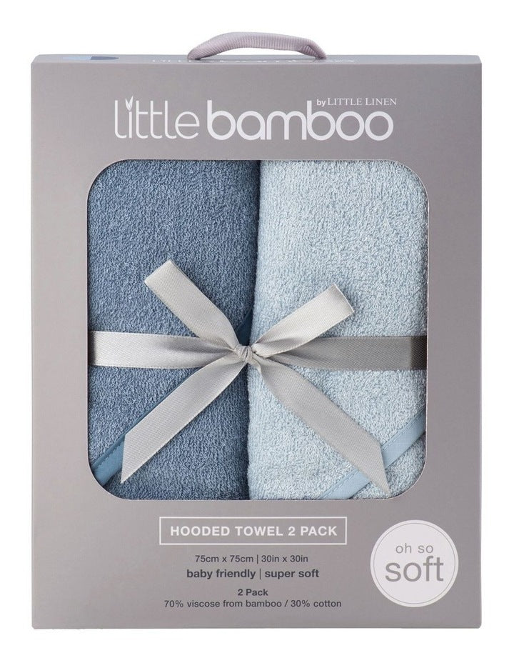 Hooded Towel 2 Pack in Retro Blue