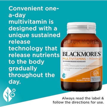 Blackmores Multivitamin + Antioxidants Sustained Release Tablets 125 pack