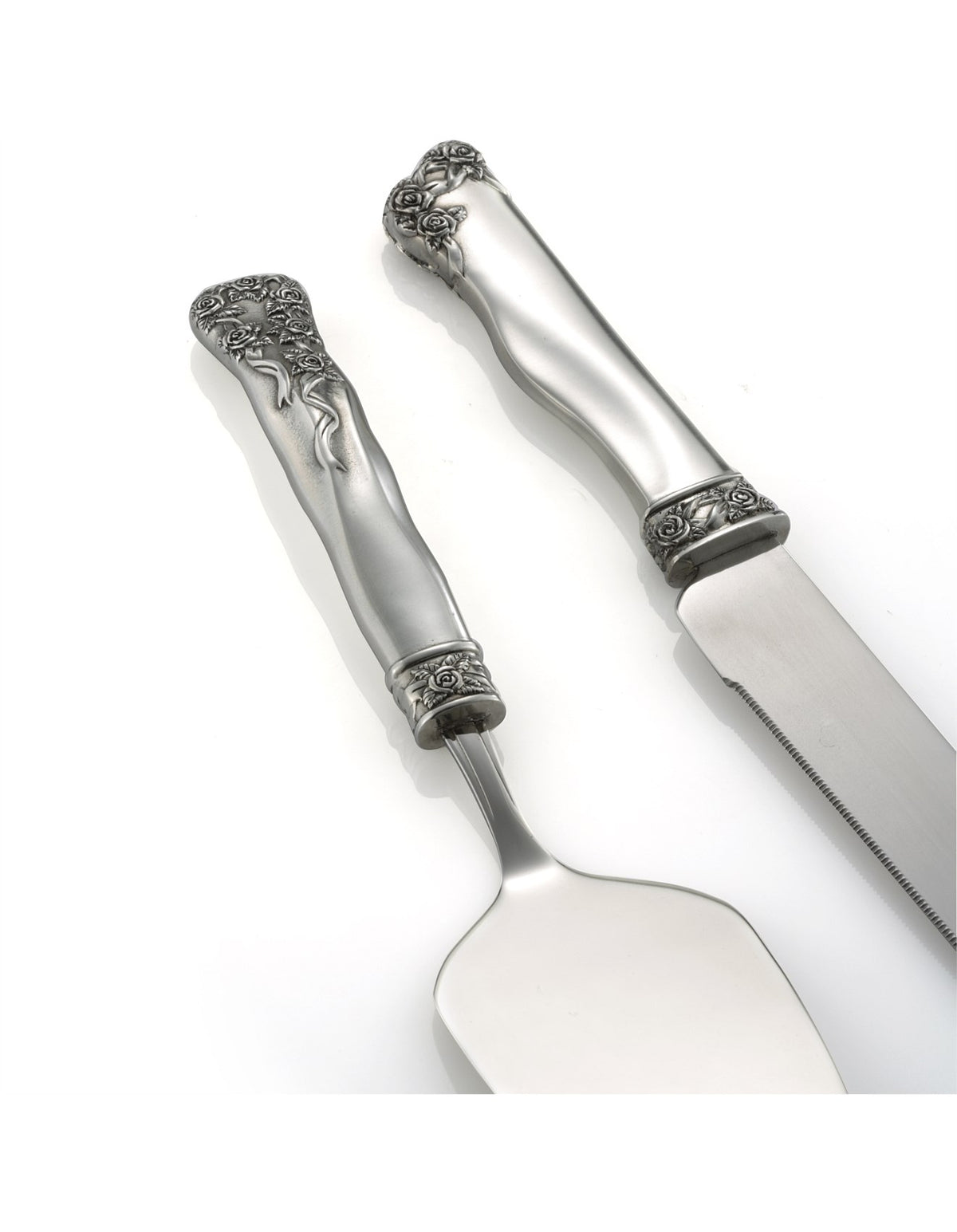 Roses & Ribbons Cake Knife & Server Set