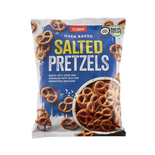 COLES PRETZEL SALTED 200G