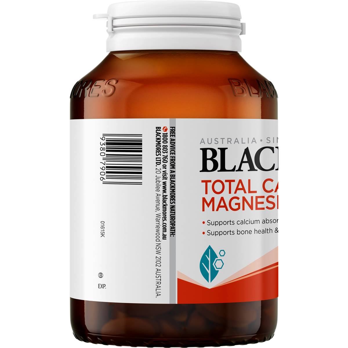 Blackmores Total Calcium Magnesium + d3 Bone Health Vitamin Tablets 125 Pack