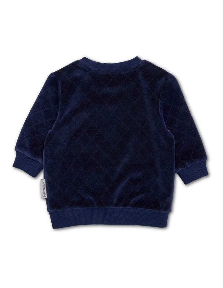 Velour Sweater in Blue