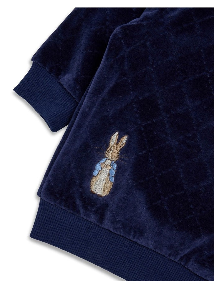 Velour Sweater in Blue