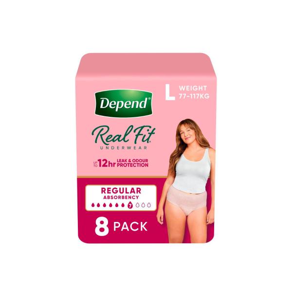 Real Fit Incontinence Underwear Regular Women Large