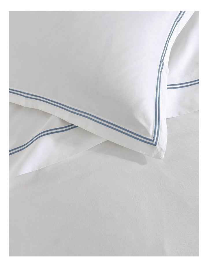 Santiago Merrow Stitch Quilt Cover Set in White