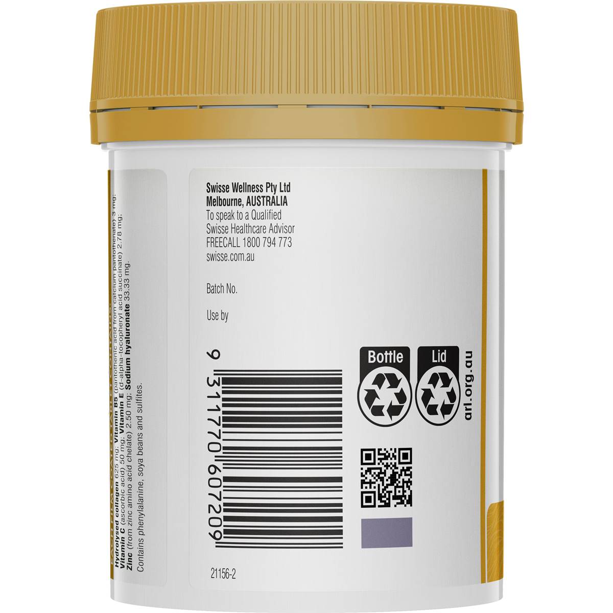 Swisse Beauty Collagen + Hyaluronic Acid Booster Tablets 80 pack