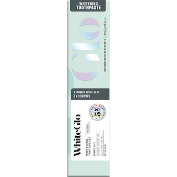 White Glo Charcoal Deep Stain Remover Whitening Toothpaste 205g