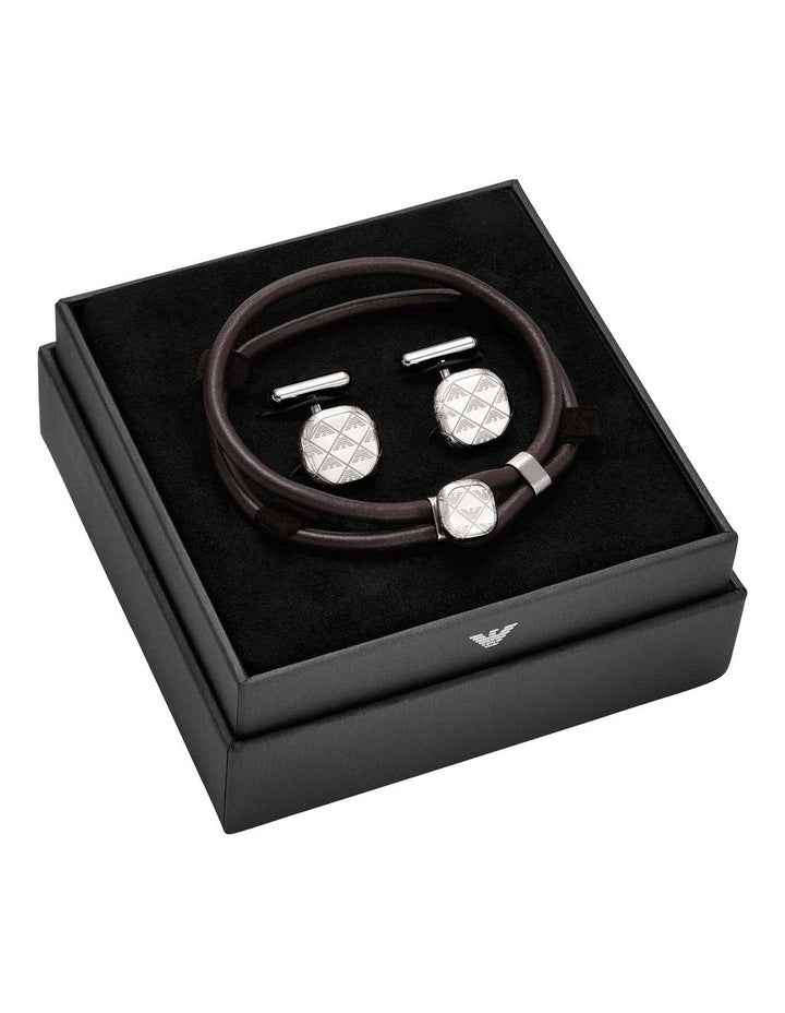 EGS3151Set Eagle Logo Jewellery Set in Silver