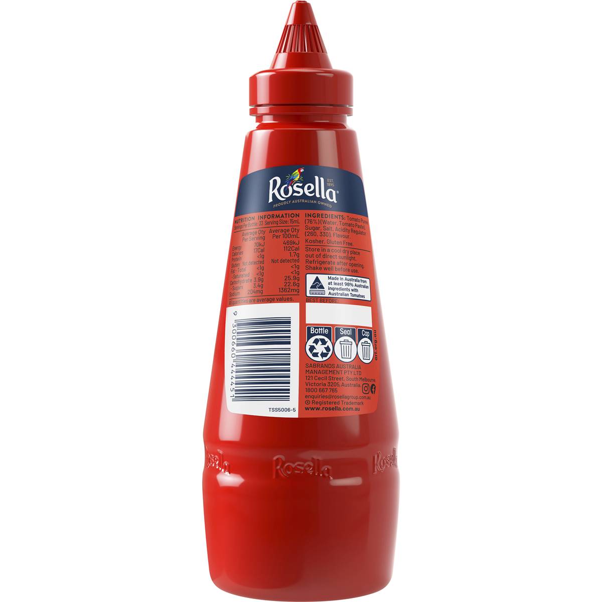 Rosella Tomato Sauce Squeezie 500ml