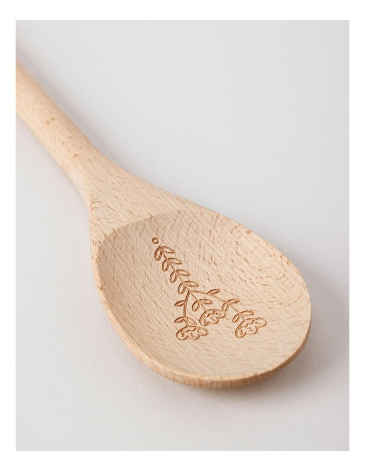 Cloudy Sprinkle Wooden Spoon 33cm - Pink