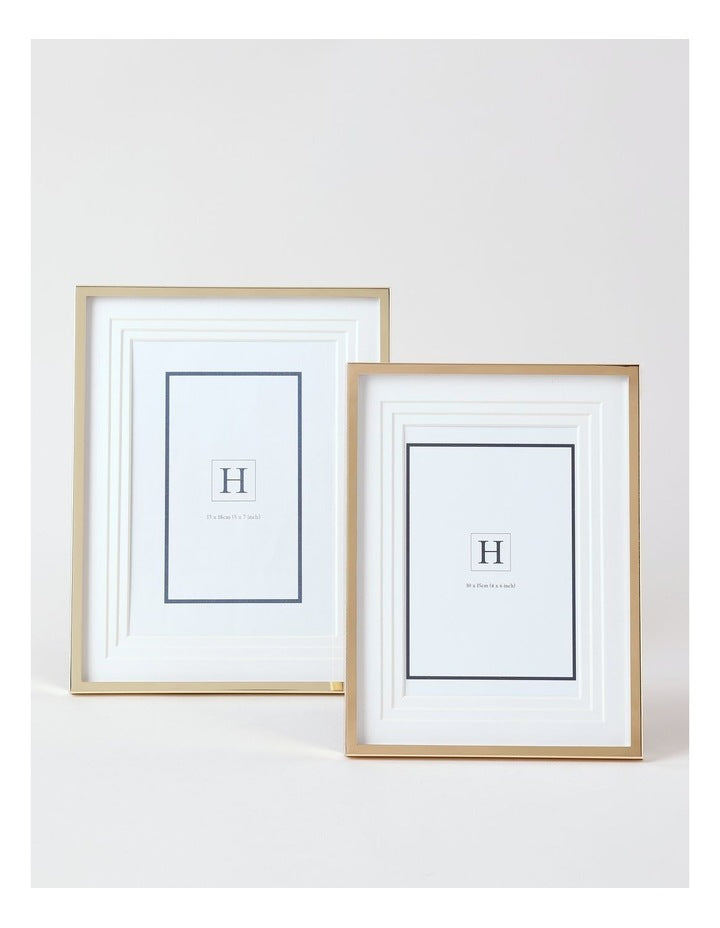 Triple Mat Look Frame 10x15cm in Gold