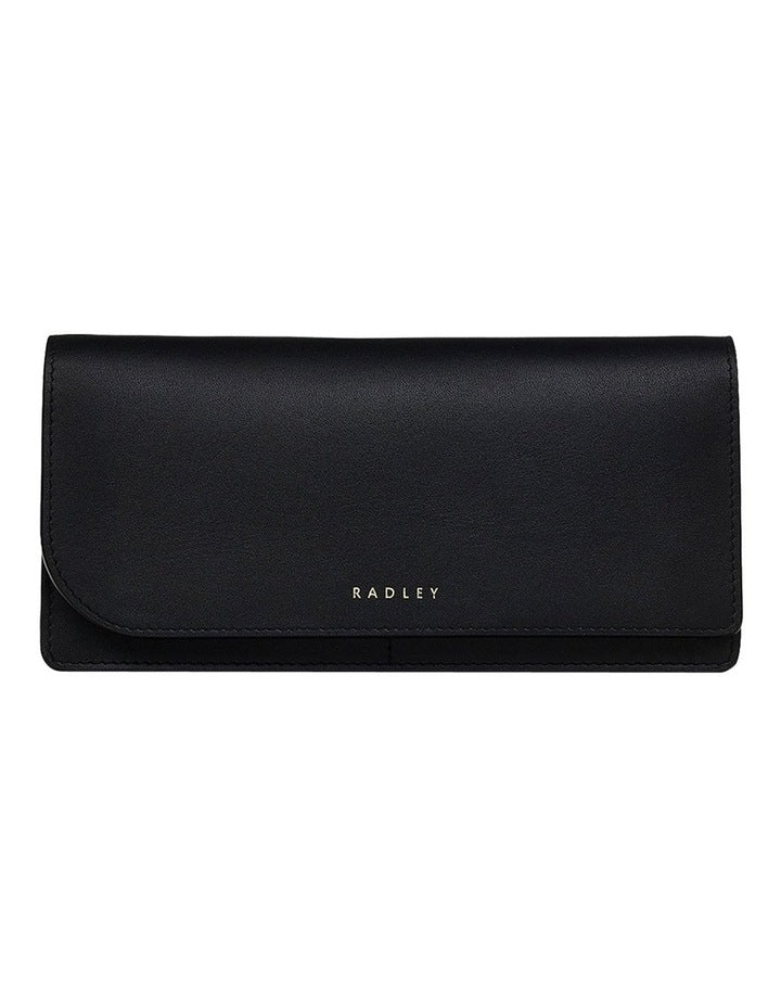 Large Pockets Bifold Matinee Purse in Black