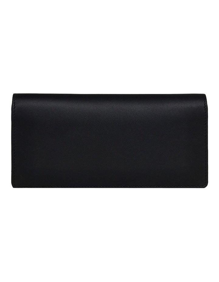 Large Pockets Bifold Matinee Purse in Black