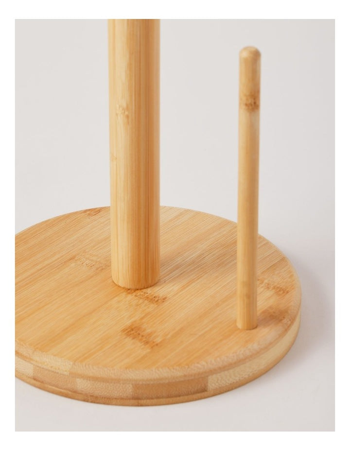 Bamboo Paper Towel Holder in Natural