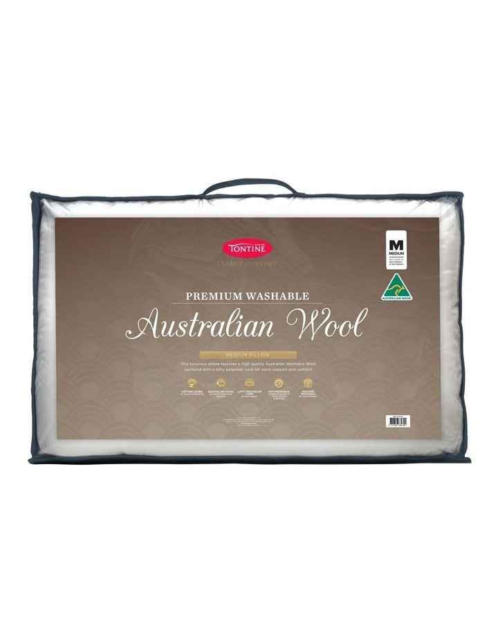 Australian Washable Wool Surround Pillow in White