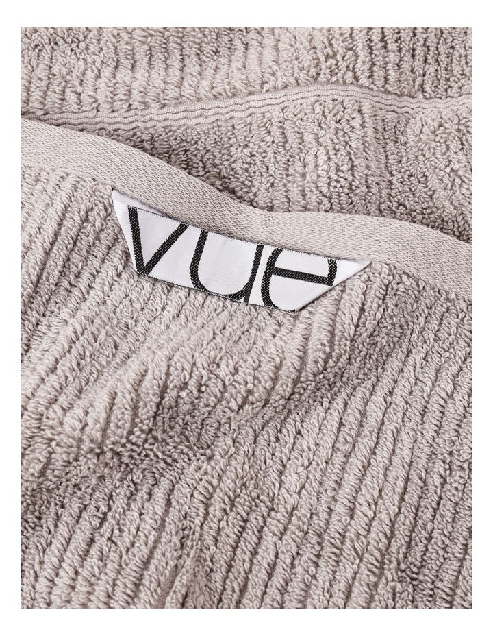 Combed Cotton Rib 3pk Face Washer in Silver