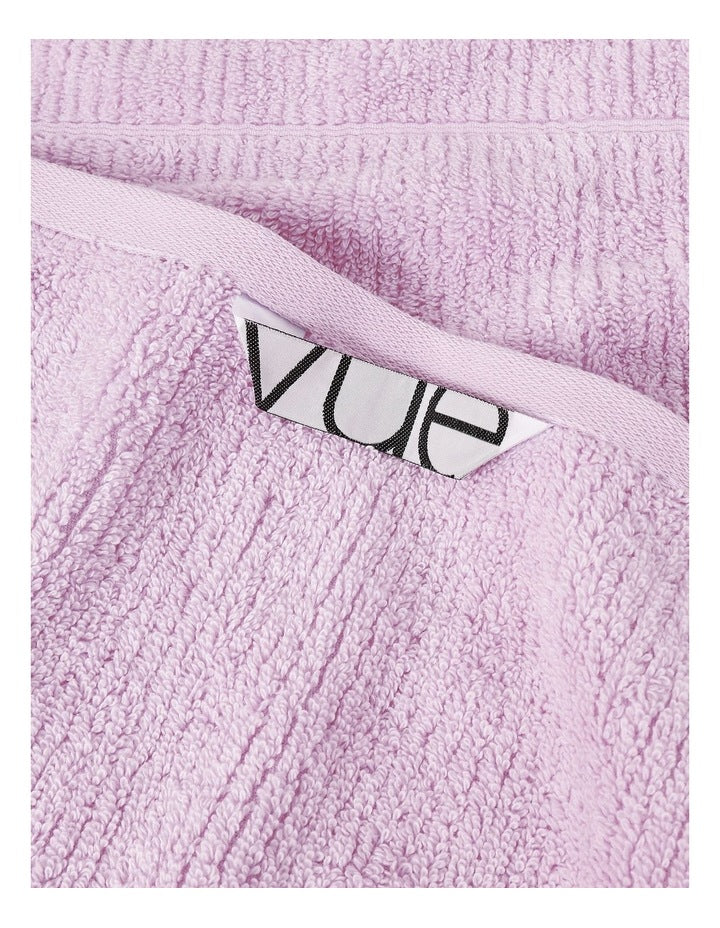 Combed Cotton Rib 3pk Face Washer in Purple Heather