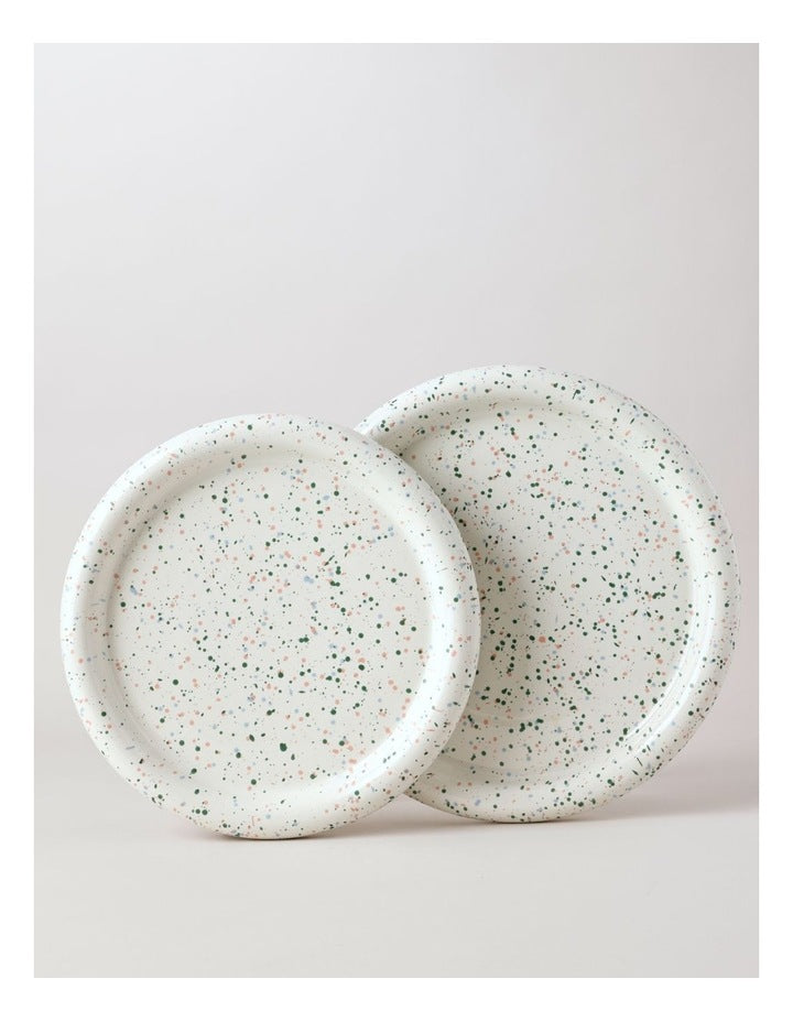 Bubble Serve Platter Large in Multicolour Speckle