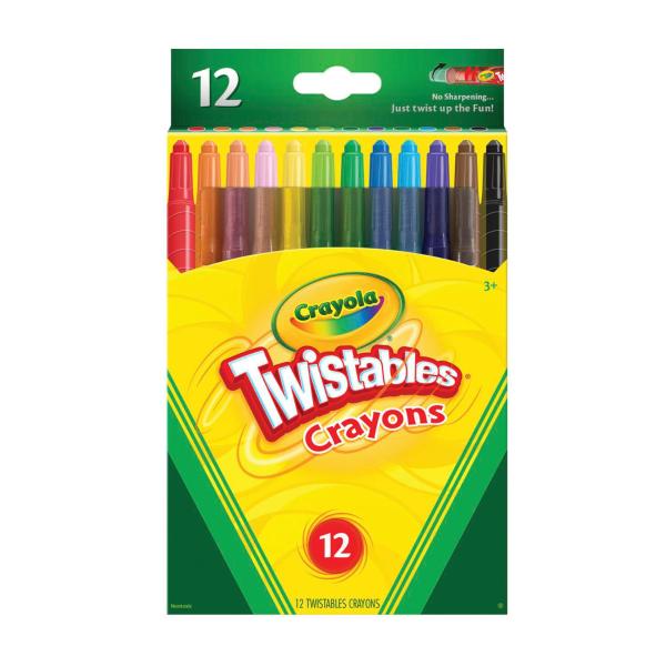 CRAYOLA TWISTABLE CRAYONS 12 PACK