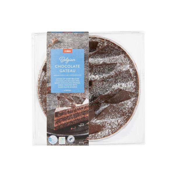 COLES BELGIAN CHOCOLATE GATEAU